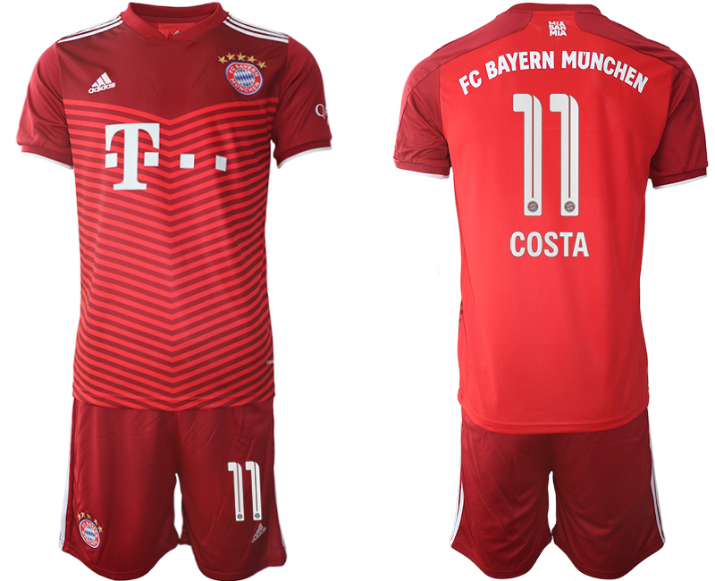 Men 2021-2022 Club Bayern Munich home red #11 Soccer Jersey->bayern munich jersey->Soccer Club Jersey